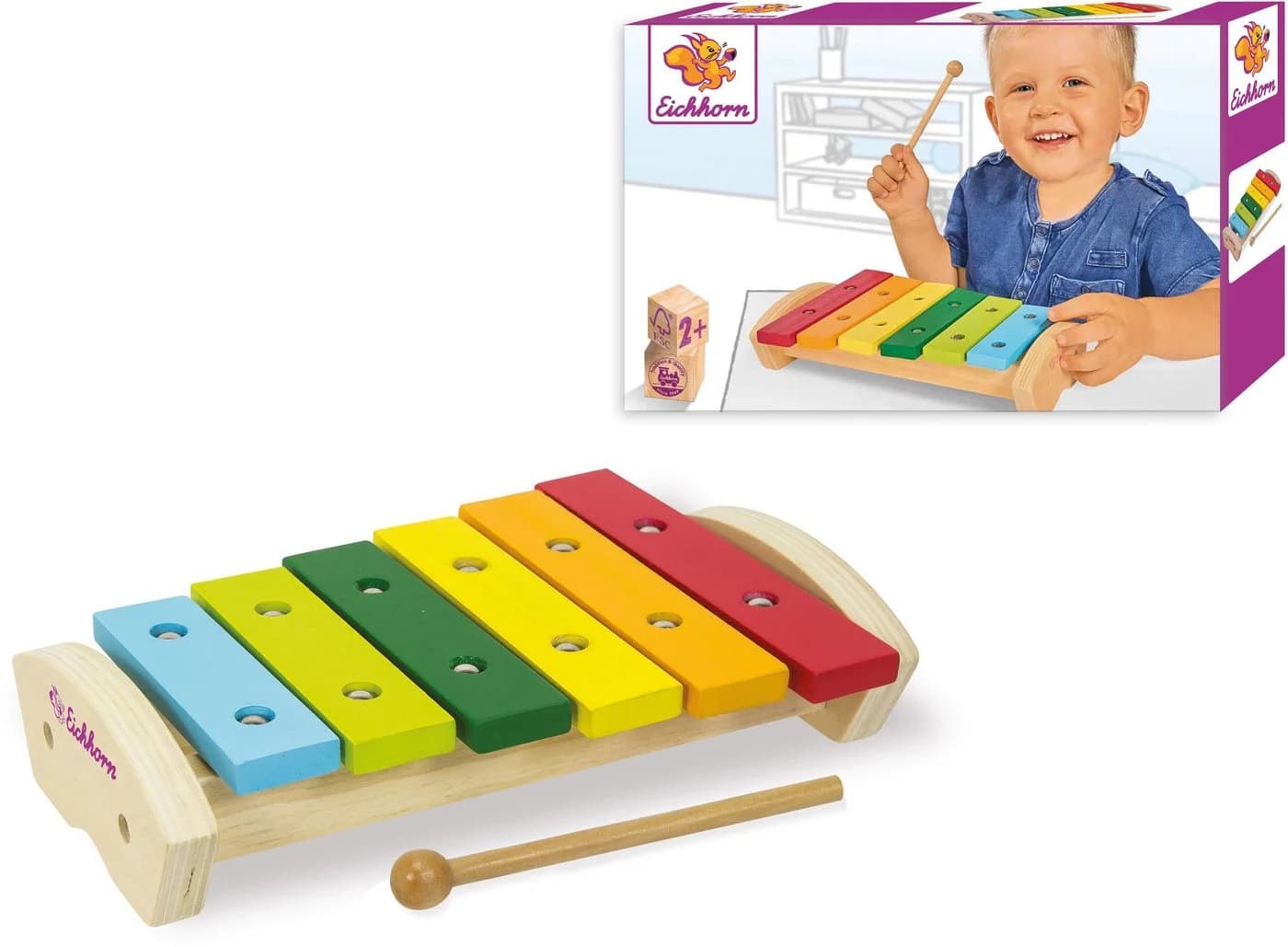 Eichhorn Holz-Xylophon Bunt FSC® - Musikspielzeug für Kinder - Bild 2
