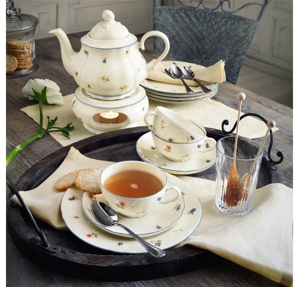 Seltmann Weiden Marie-Luise Streublume Brotteller Oval Beige/Bunt