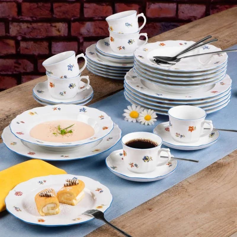 Seltmann Weiden Frühstücksteller Sonate Nostalgie 20 cm Weiß - Bild 5