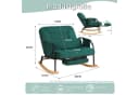 Bonzy Home Relaxsessel Schaukelstuhl Grün mit Fußstütze Bild 1