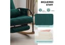 Bonzy Home Relaxsessel Schaukelstuhl Grün mit Fußstütze Bild 5