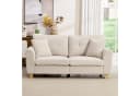 CANMOV Schlafsofa 2-Sitzer Beige Cord mit Seitentasche Bild 2
