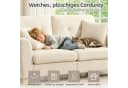 CANMOV Schlafsofa 2-Sitzer Beige Cord mit Seitentasche Bild 3