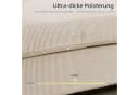 CANMOV Schlafsofa 2-Sitzer Beige Cord mit Seitentasche Bild 5