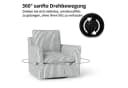 CANMOV Loungesofa Einzelsofa 360° Drehbar Relaxsessel Blau Bild 3