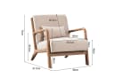 CANMOV Accent Sessel Beige mit Hocker & Lendenkissen Bild 1
