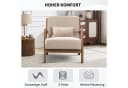 CANMOV Accent Sessel Beige mit Hocker & Lendenkissen Bild 4