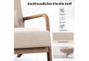 CANMOV Accent Sessel Beige mit Hocker & Lendenkissen Bild 5