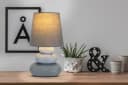NÄVE LED Tischleuchte Stoney Grau Keramik Textil Bild 1