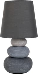 NÄVE LED Tischleuchte Stoney Grau Keramik Textil Bild 2