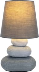 NÄVE LED Tischleuchte Stoney Grau Keramik Textil Bild 3