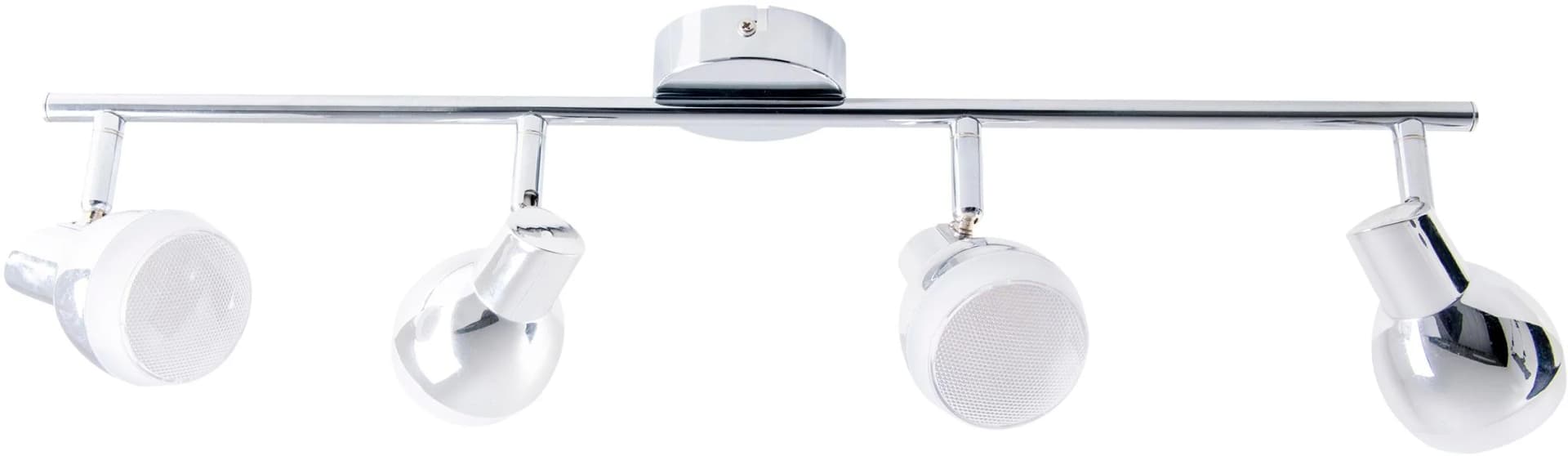 NÄVE LED Deckenspot Chromey 4er Schiene Metall Grau