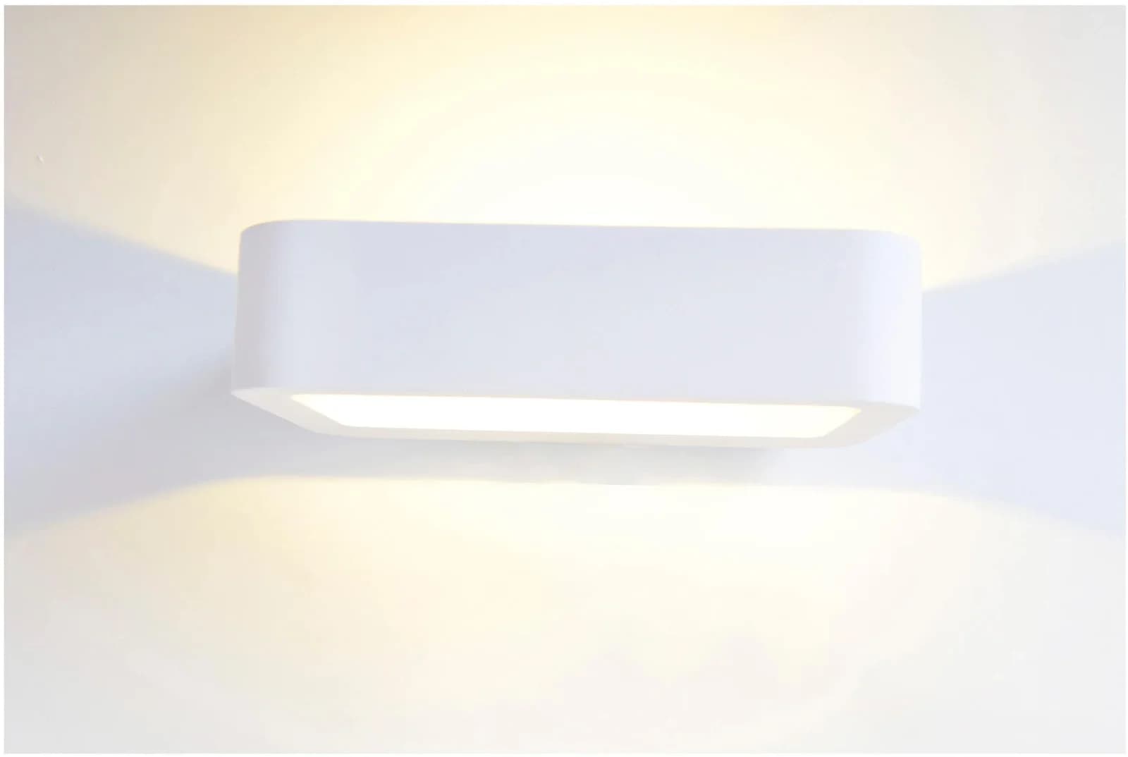 Moderne Wandleuchte aus Gips in Weiß - Bild 2