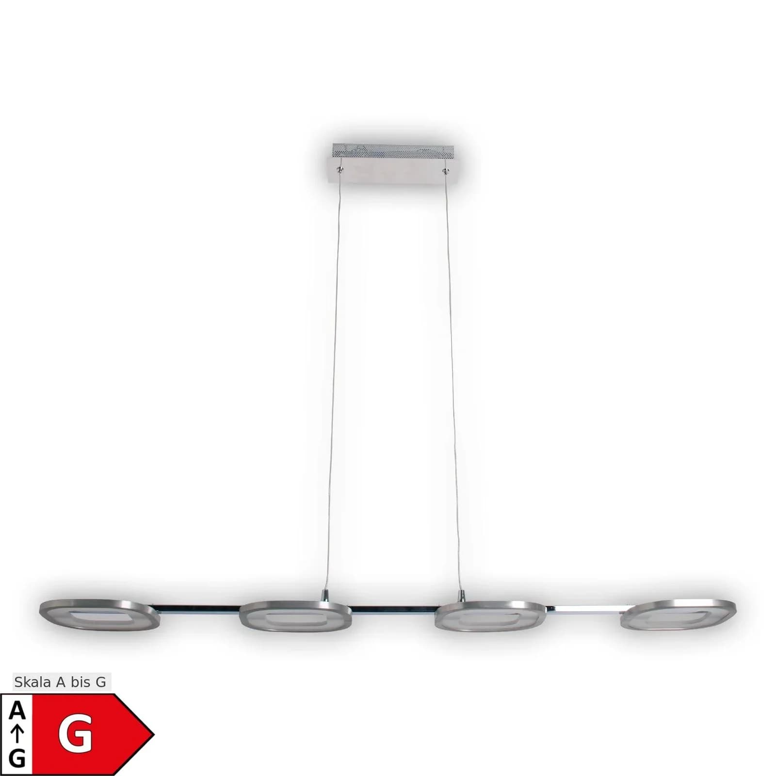 NÄVE LED Pendelleuchte Beam Grau Chrom Modern