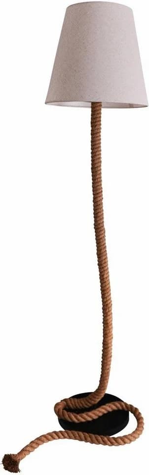 NÄVE Stehlampe Rope Beige Natur Seiloptik Stoffschirm