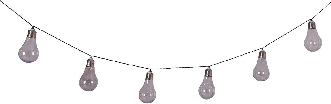 NÄVE LED-Lichterkette Solar Glühbirne Transparent Warmweiß - Bild 5