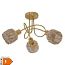 NÄVE LED Deckenleuchte Josefa Gold Dimmbar 3x E14 Bild 1