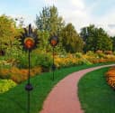 NÄVE LED Gartenleuchte Sonne Kupferfarben Solar Bild 1