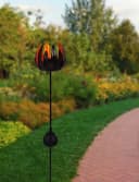 NÄVE LED Gartenleuchte Blumenform Kupferfarben Solar Bild 1