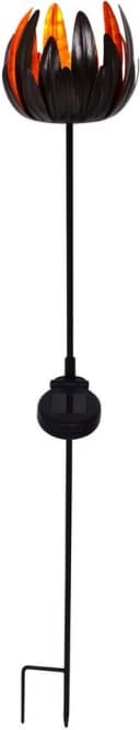 NÄVE LED Gartenleuchte Blumenform Kupferfarben Solar Bild 2