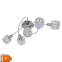 NÄVE LED Deckenleuchte Josefa Grau Metall Glas Bild 1