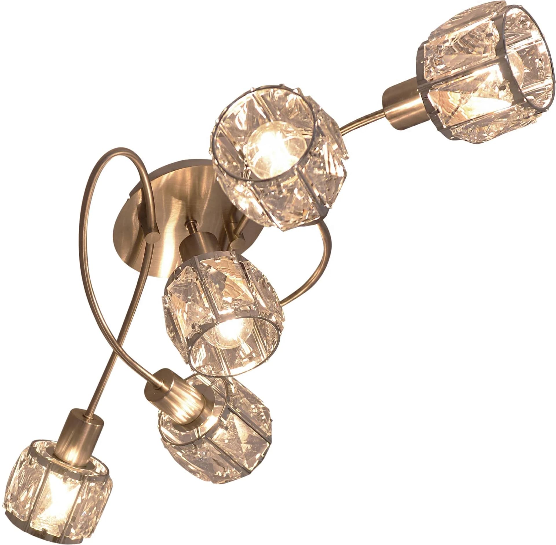 NÄVE LED Deckenleuchte Josefa Grau Metall Glas - Bild 2