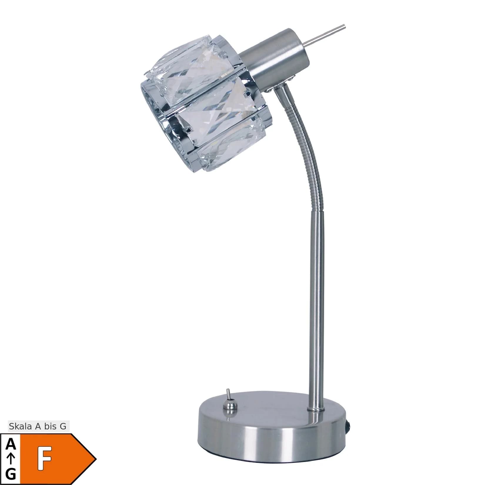 NÄVE LED Tischleuchte Josefa Chrom 34,5 cm