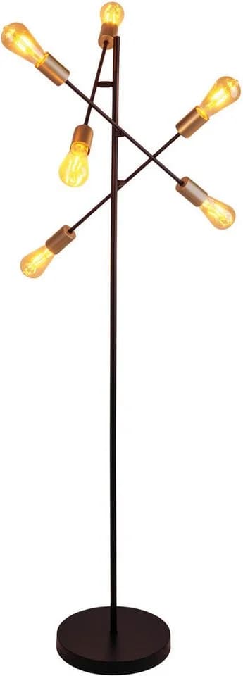 NÄVE Stehlampe Modo Schwarz Gold 6x E27 150 cm - Bild 2