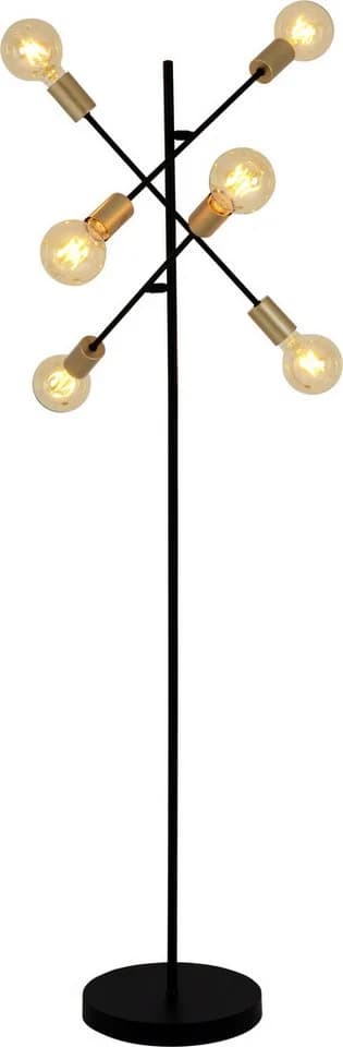 NÄVE Stehlampe Modo Schwarz Gold 6x E27 150 cm - Bild 4