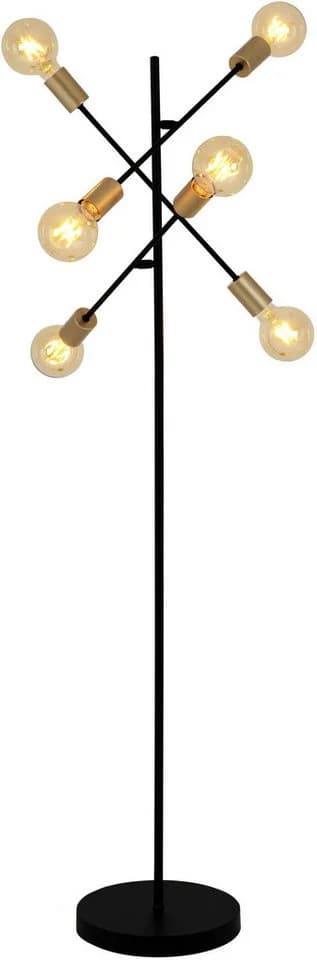NÄVE Stehlampe Modo Schwarz Gold 6x E27 150 cm - Bild 5