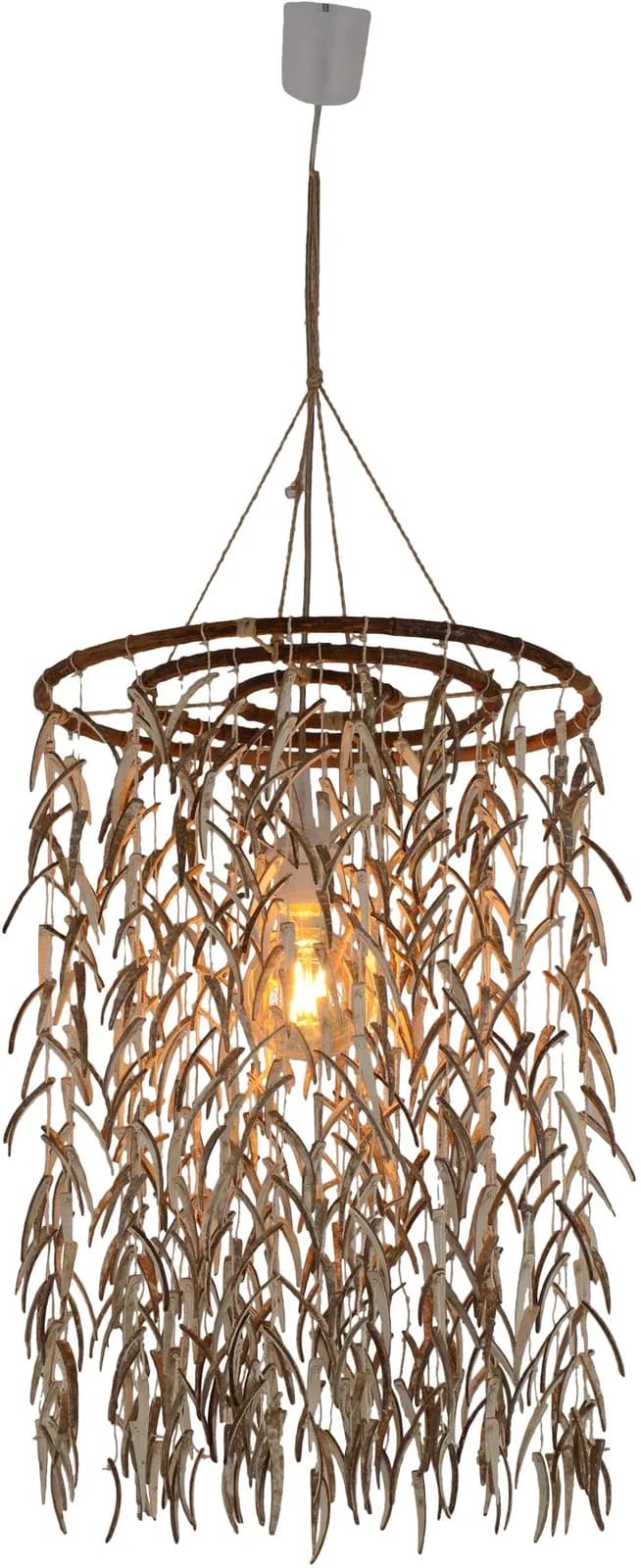 NÄVE Pendelleuchte Kokos Beige Rattan