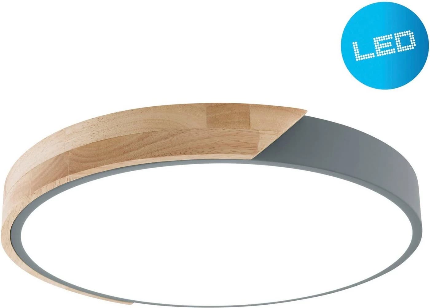 NAEVE LED Deckenleuchte Borneo Warmweiß Holz Metall - Bild 3