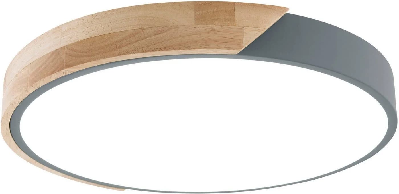 NAEVE LED Deckenleuchte Borneo Warmweiß Holz Metall - Bild 4