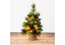 NÄVE LED-Leuchtzweig Weihnachtsbaum mit Beeren und Zapfen Grün Bunt Bild 3