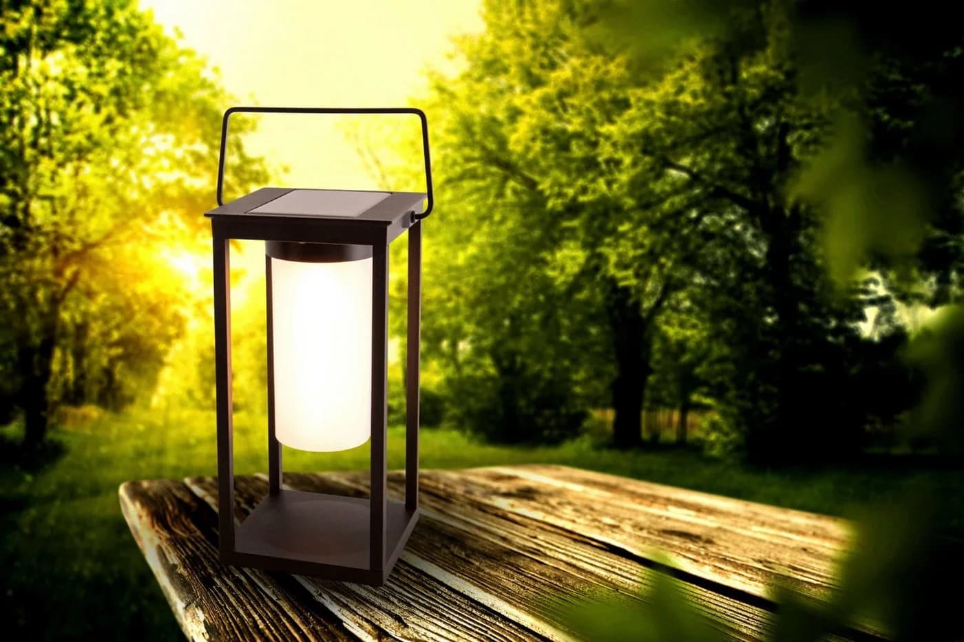 näve LED Solarleuchte Camping Schwarz mit USB-Ladefunktion - Bild 3