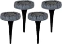 NÄVE LED Solar Bodenleuchte Grau 4er Set mit Erdspieß Bild 2