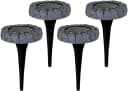 NÄVE LED Solar Bodenleuchte Grau 4er Set mit Erdspieß Bild 3