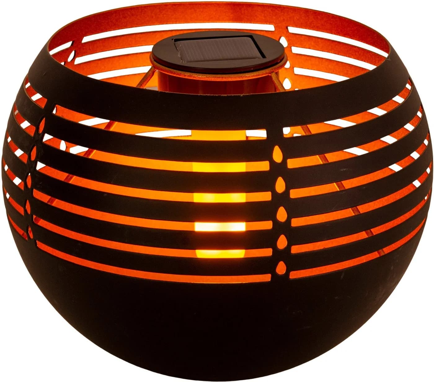 NÄVE Solar-Tischleuchte LED Schwarz/Gold Außenbereich - Bild 3