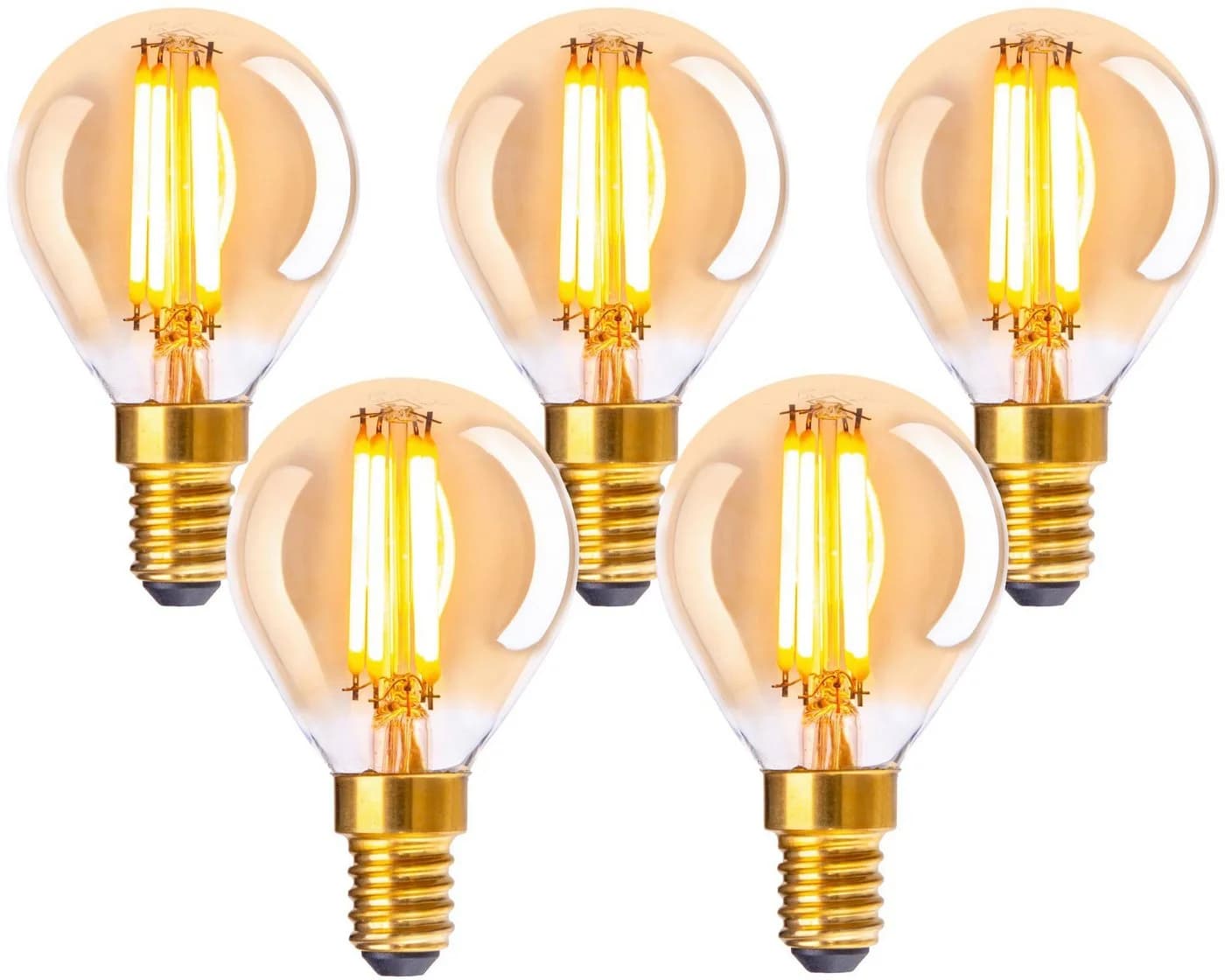Näve 5er-Set LED Leuchtmittel DILLY Amber E14 warmweiß - Bild 3
