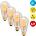 NÄVE LED-Leuchtmittel Dilly 4er-Set E27 Warmweiß Amber Glas Bild 2