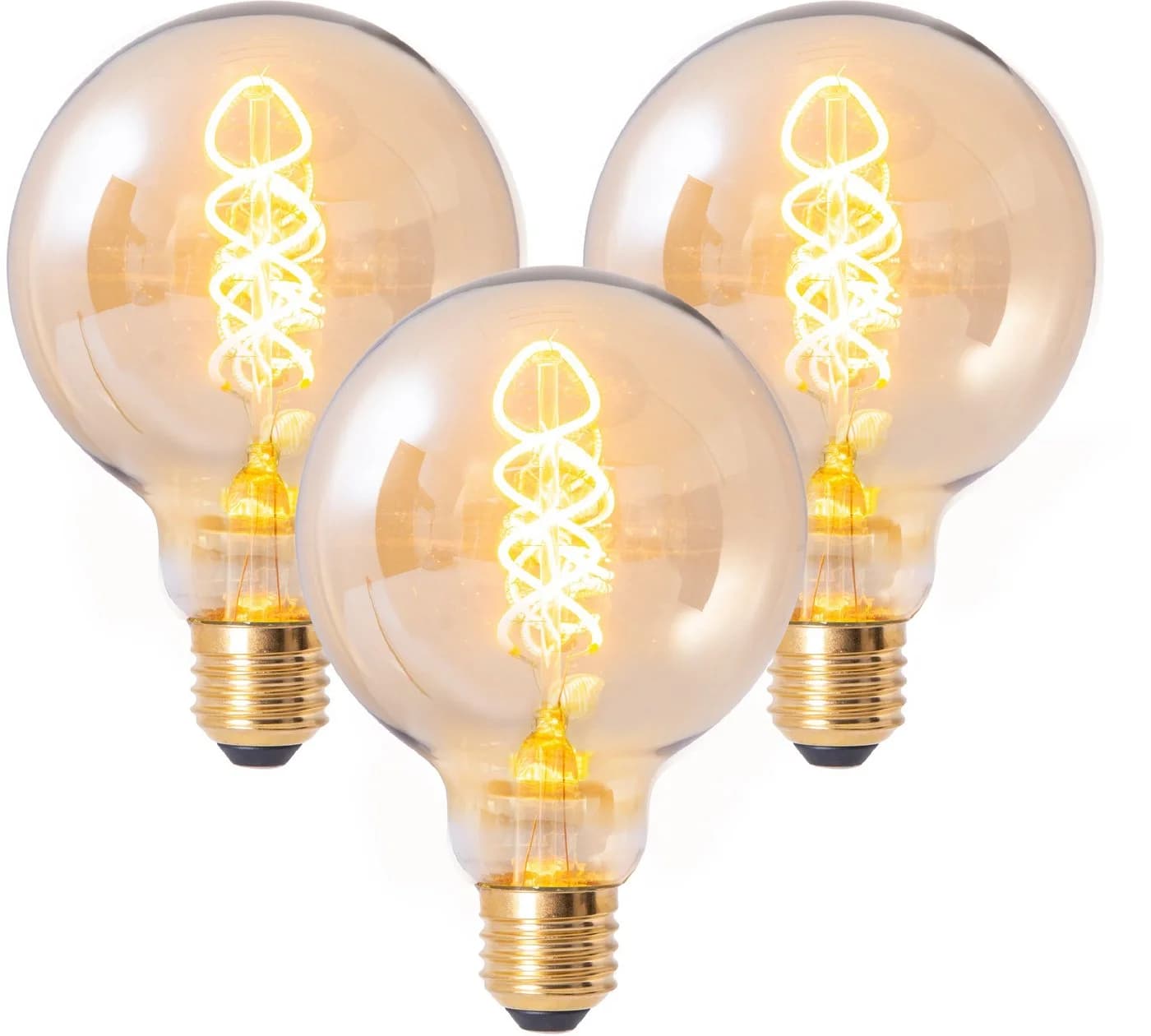 NÄVE LED-Leuchtmittel Dilly 3er Set Retro Amber E27 Dimmbar - Bild 3