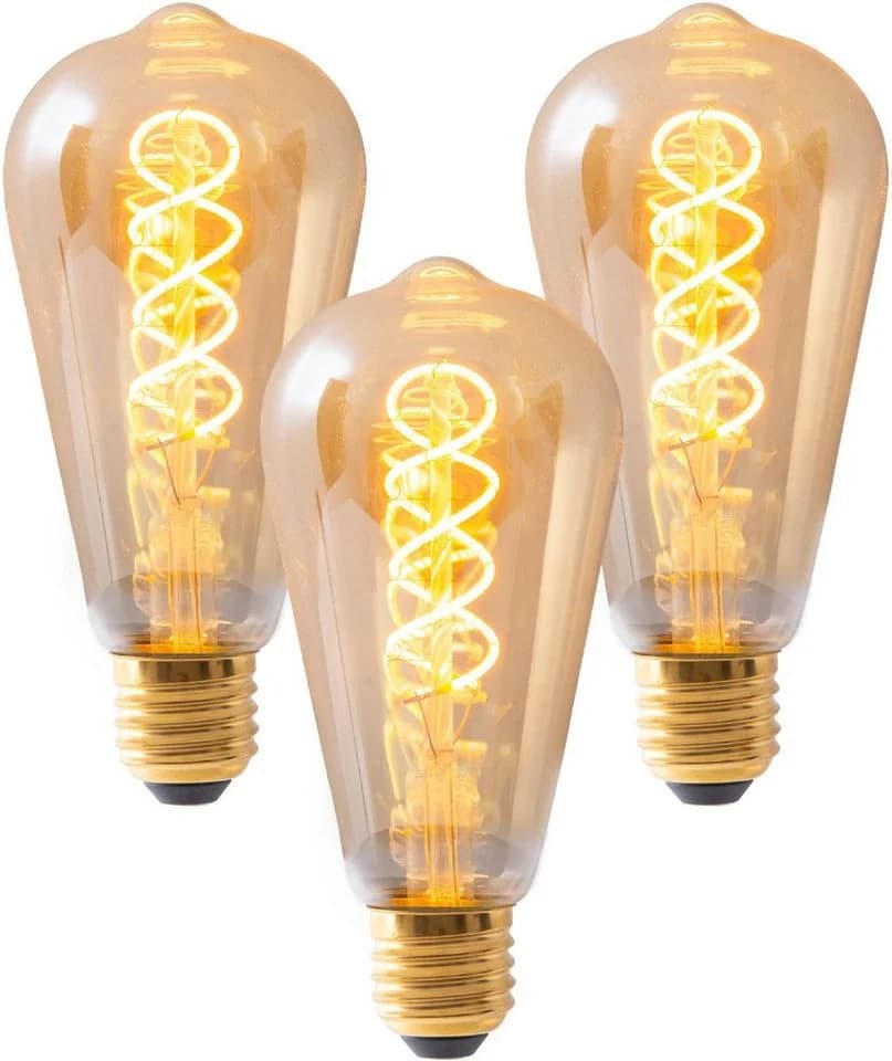 NÄVE LED-Leuchtmittel Dilly 3er-Set Amber Retro - Bild 3