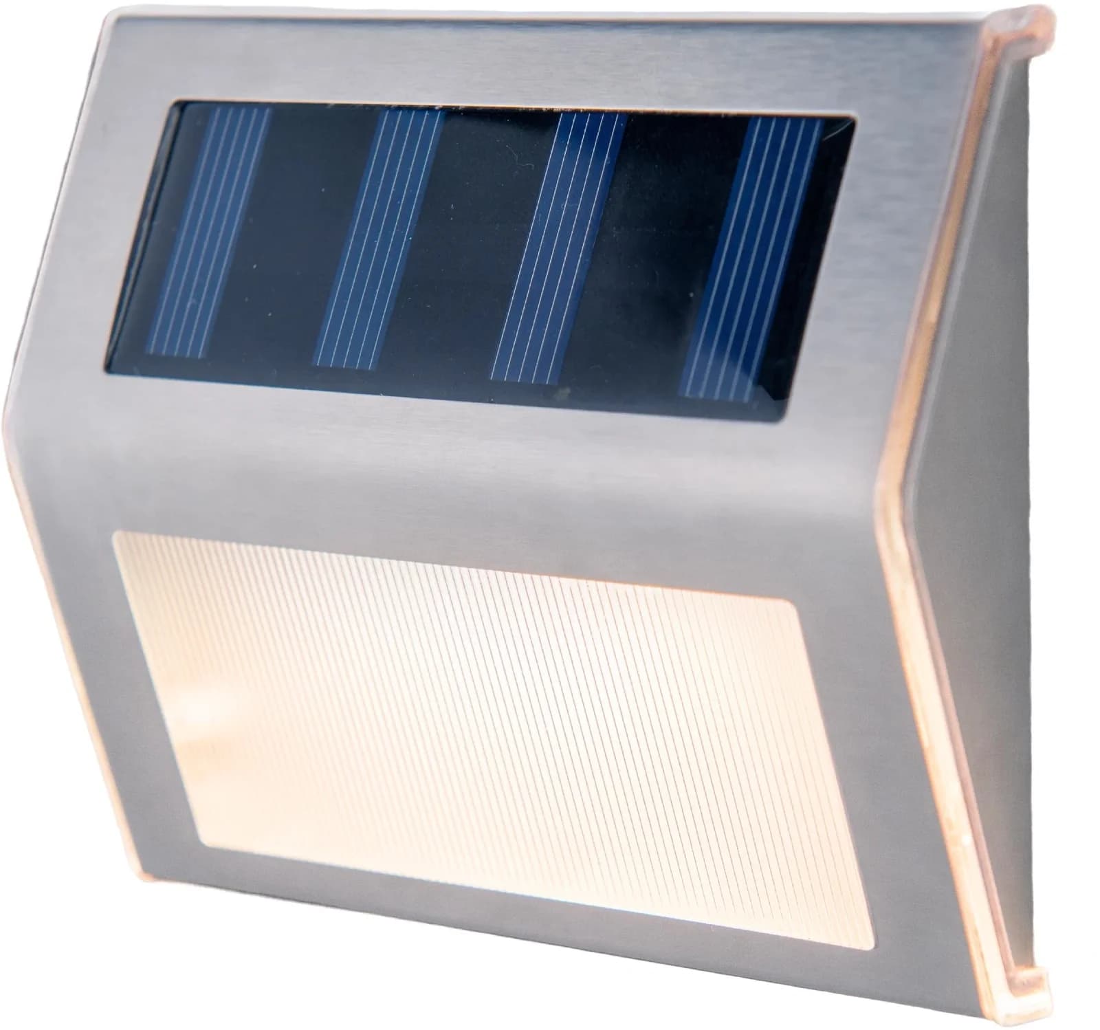 NÄVE LED Solarleuchte 4er Set Silber Warmweiß