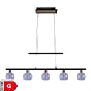 NÄVE LED Pendelleuchte Brass 5-flammig Schwarz Bild 1