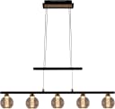 NÄVE LED Pendelleuchte Brass 5-flammig Schwarz Bild 2