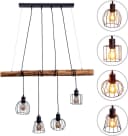 NÄVE Pendelleuchte WOODLAND Retro Optik Natur Schwarz Bild 3