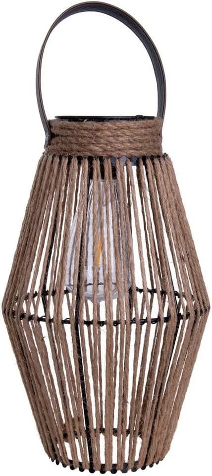 näve LED Solarleuchte Korbinian Warmweiß Jute Metall - Bild 3