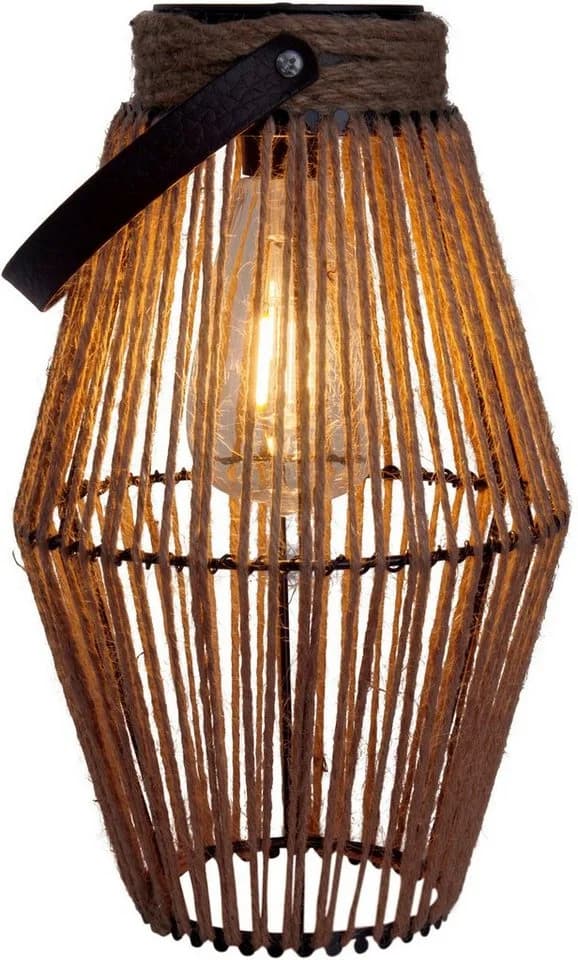 näve LED Solarleuchte Korbinian Warmweiß Jute Metall - Bild 4