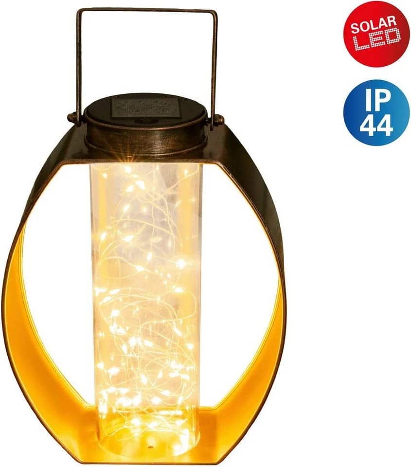 näve LED Solarleuchte Fairylight Warmweiß Gold Kunststoff - Bild 2