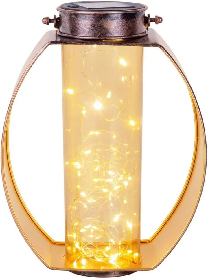 näve LED Solarleuchte Fairylight Warmweiß Gold Kunststoff - Bild 4